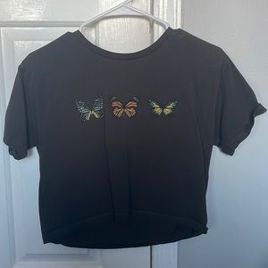 Garage butterfly crop top